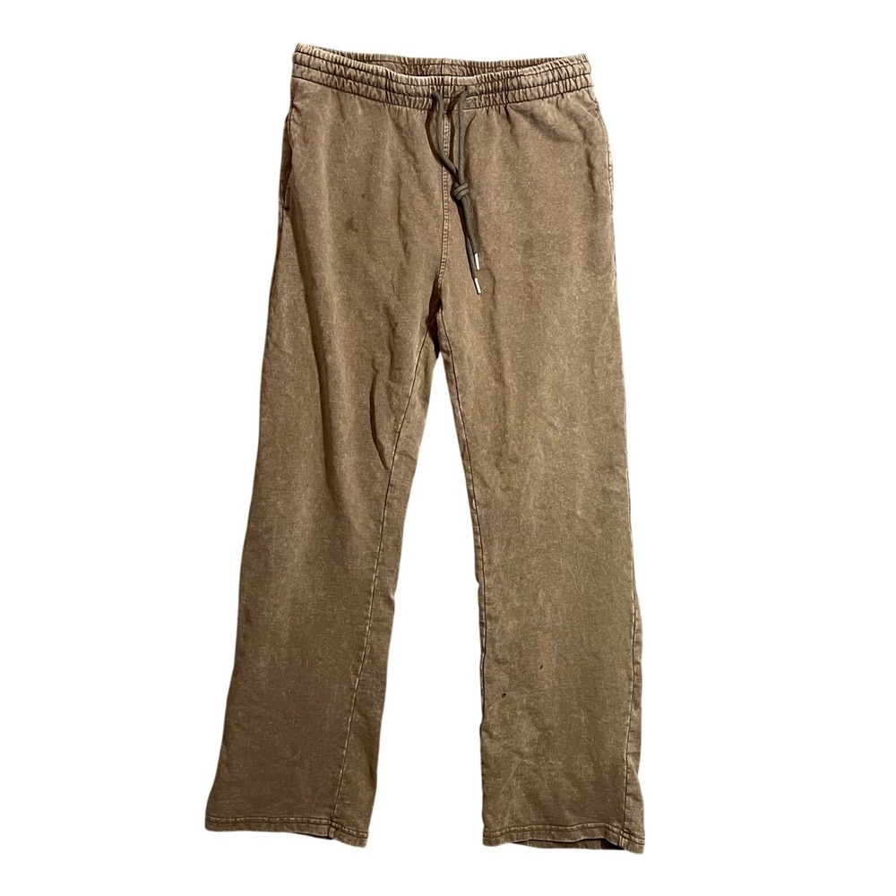 LOVECONNECT Women's Brown Washed Relaxed Fit Activewear Sweatpants Size L‎